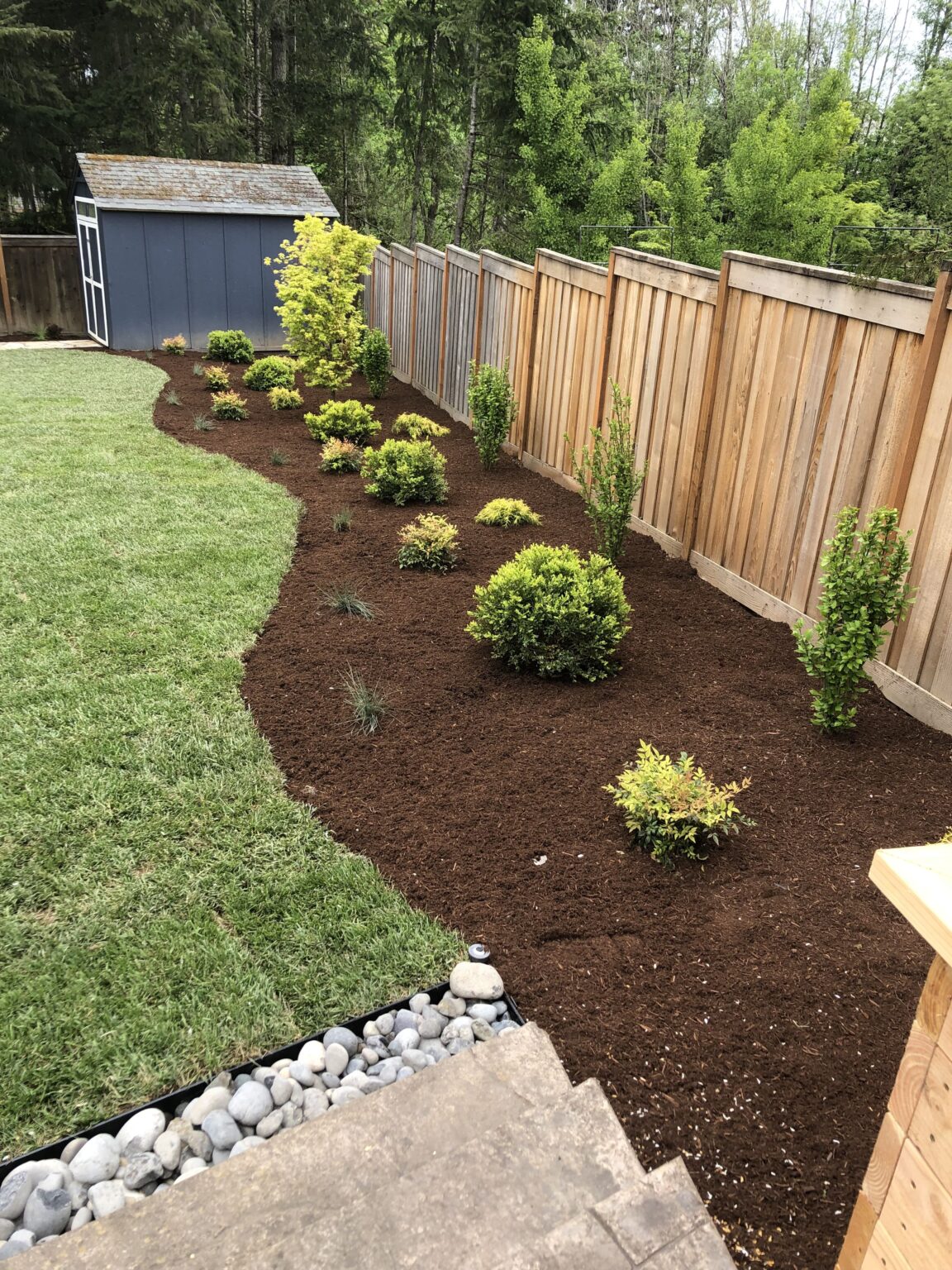 mulch garden bed landscaping salem oregon
