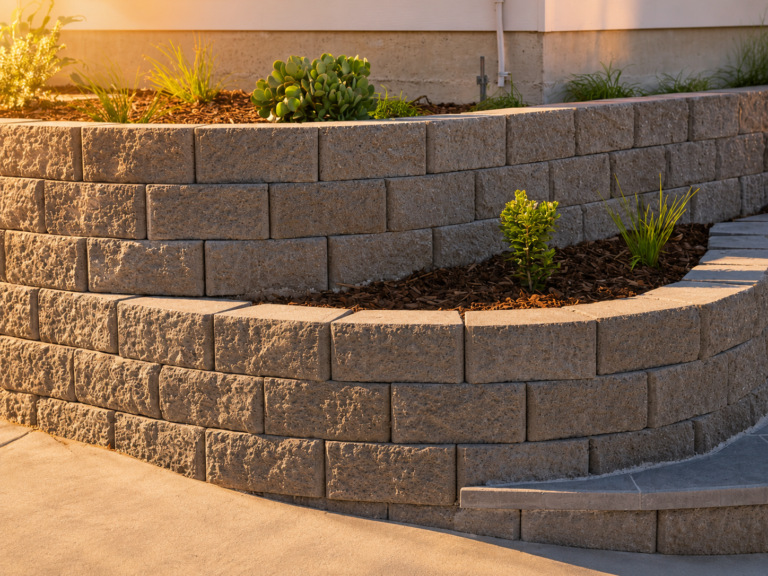 oregon retaining wall landscape blocks garden bed