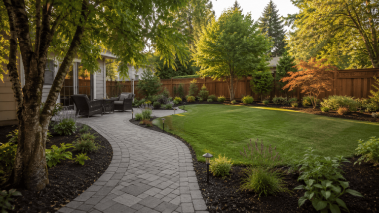 outdoor living walkway landscape services salem or